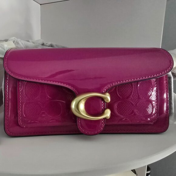 Coach Handbags - SOLD- Coach Tabby 20 in Signature Patent Leather Magenta